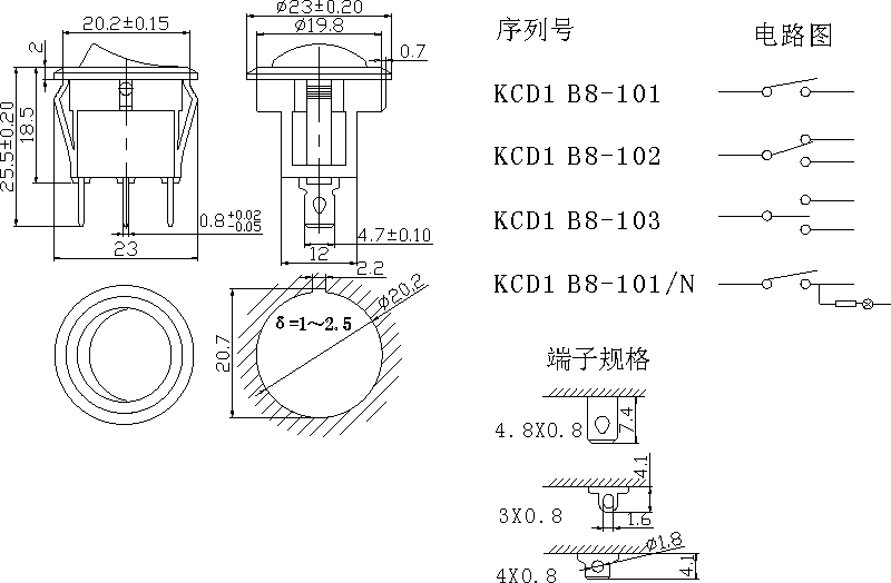 KCD1 B8-101/N: tech img