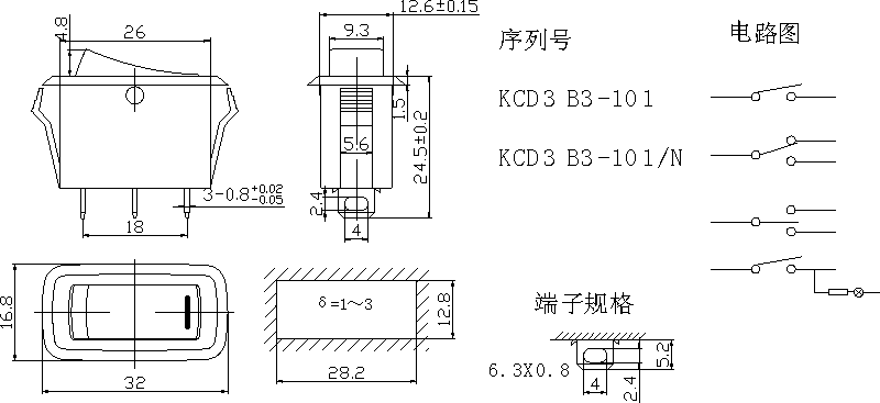 KCD3 B3-101/N: tech img